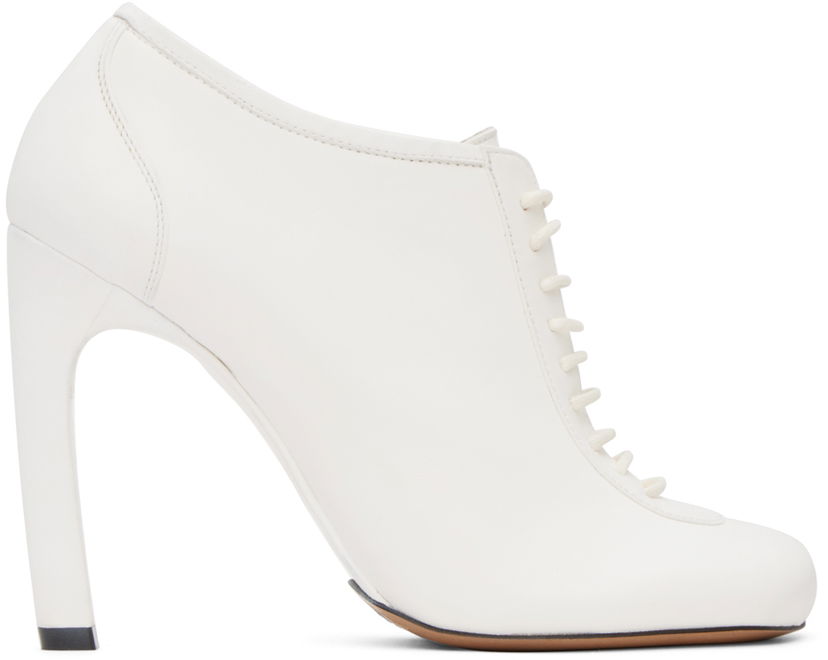 Tennarit ja kengät Dries Van Noten Dries Van Noten Lace-Up Low Ankle Heels Valkoinen | 0020 DD396