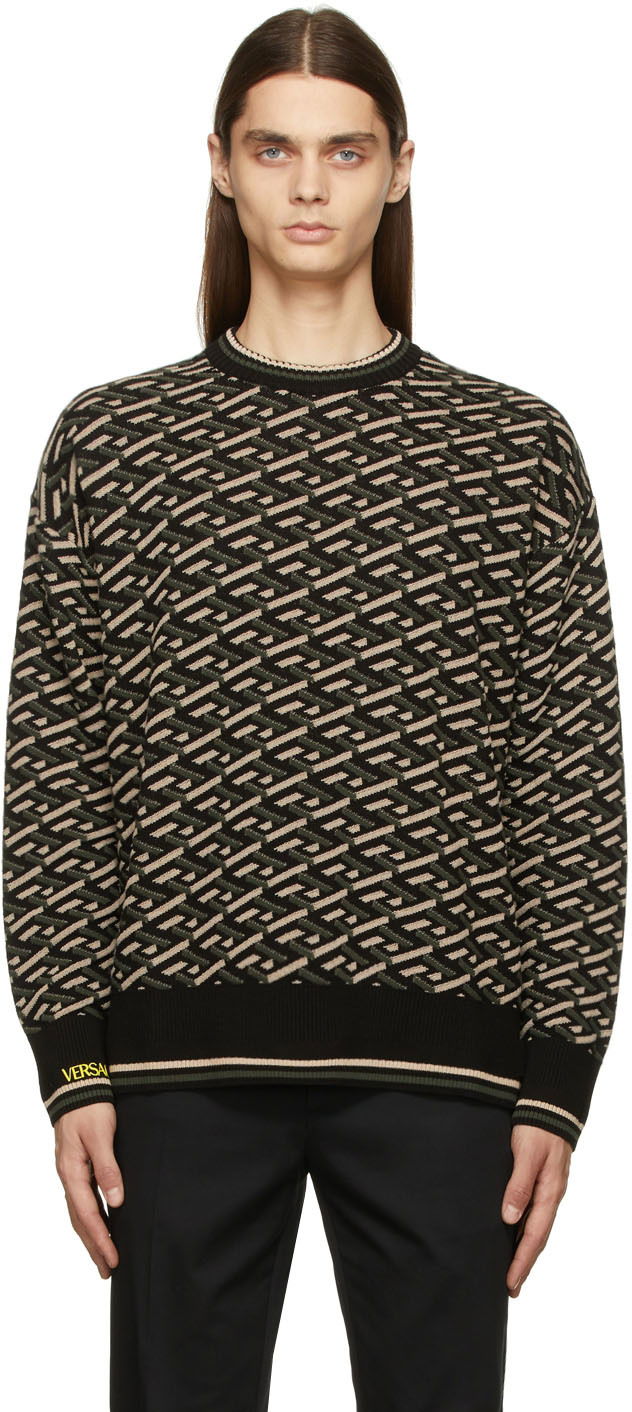 Villapaita Versace La Greca Jacquard Knit Sweater Monivärinen | 1002347 1A01605