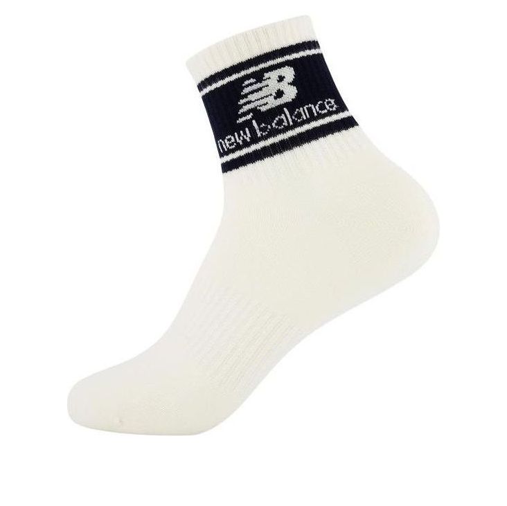 Sukat New Balance Logo Quarter Socks Valkoinen | LAS34409-WT