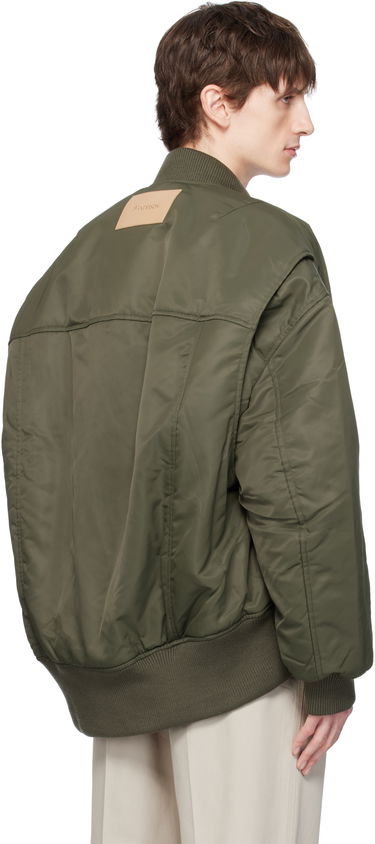 Bomber-takki JW Anderson JW Anderson Oversized Bomber Jacket with Curved Hem Vihreä | JK0357-PG1696, 2