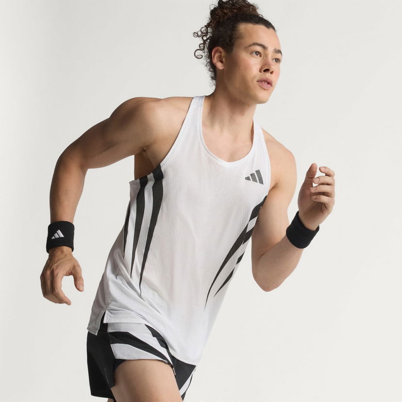 Tankkitoppi adidas Performance Adizero Archive Running Tank Top Valkoinen | JP1489
