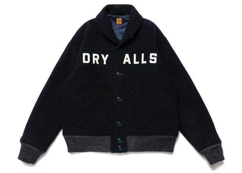 Bomber-takki Human Made Melton Wool Varsity Jacket Musta | HM24JK017