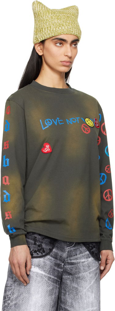 T-paita Andersson Bell Andersson Bell 'Love Not War' Long Sleeve T-shirt Vihreä | atb1254u, 1
