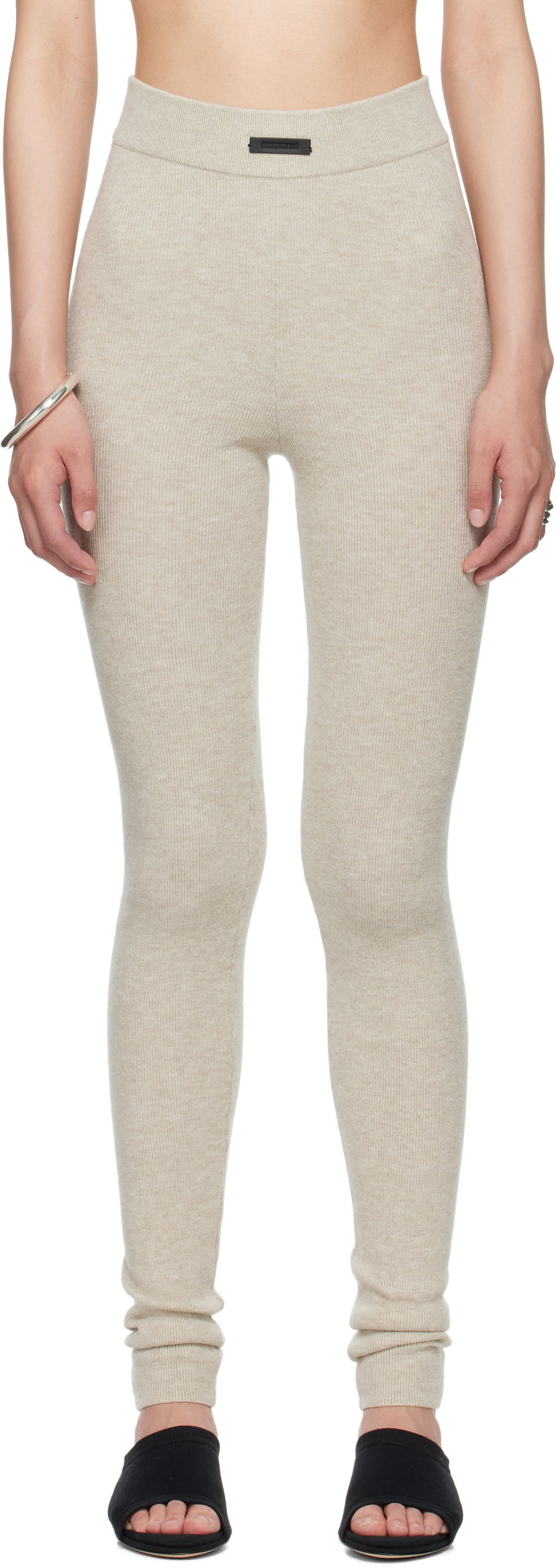 Leggingsit Fear of God Fear of God ESSENTIALS Soft Rib Leggings Beige | 192SP257491FW
