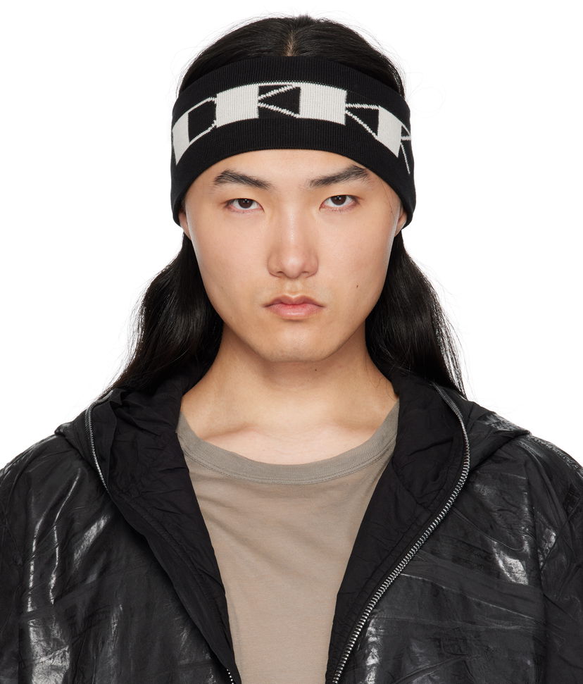 Huivi Rick Owens Rick Owens DRKSHDW Hollywood Cotton Headband Musta | DA01E3480 KP6