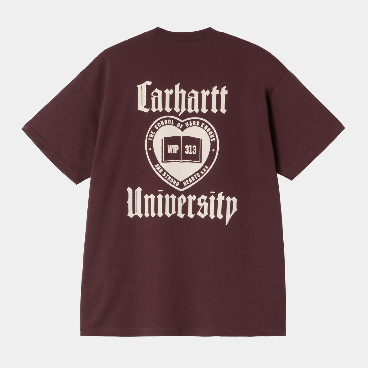 T-paita Carhartt WIP Carhartt WIP Schooling Short Sleeve T-Shirt Burgundia | I035453_9, 1