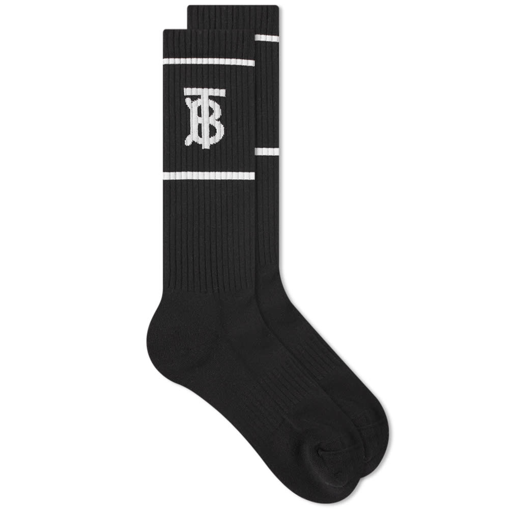 Sukat Burberry TB Monogram Sports Sock Musta | 8047232-A1189, 0