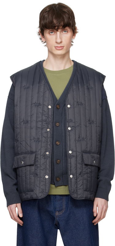 Liivi MAISON KITSUNÉ Maison Kitsuné Sleeveless Quilted Vest Tummansininen | OM02120WW9047, 0