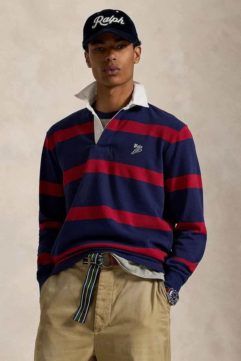 Poolopaita Polo by Ralph Lauren Polo Ralph Lauren Lsrugbym2 Long Sleeve Rugby Shirt Tummansininen | 710972673
