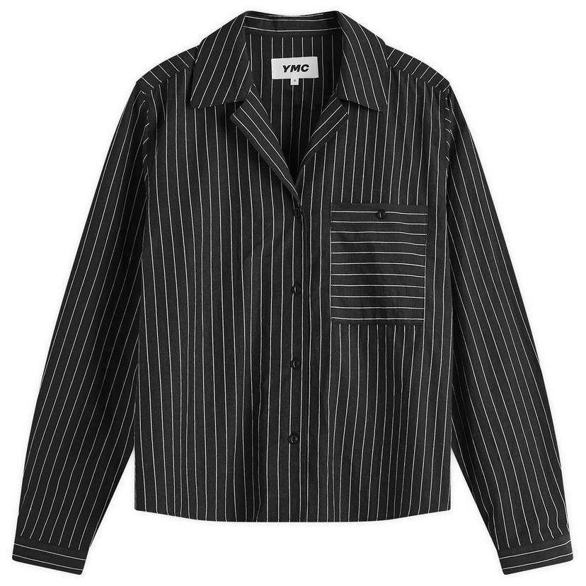Paita YMC Annie Striped Shirt Musta | Q2XMI-Black