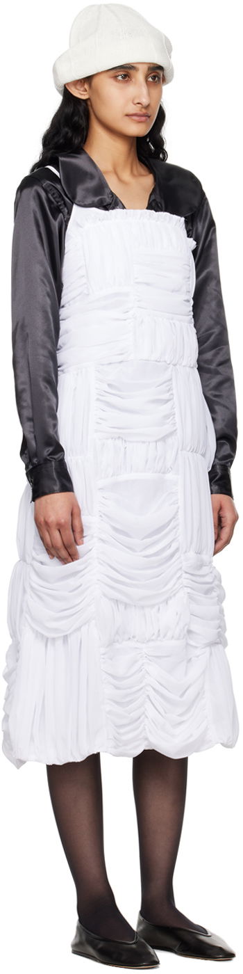 Mekko Comme des Garçons Comme des Garçons Gathered Midi Dress Valkoinen | RM-A007-051, 1