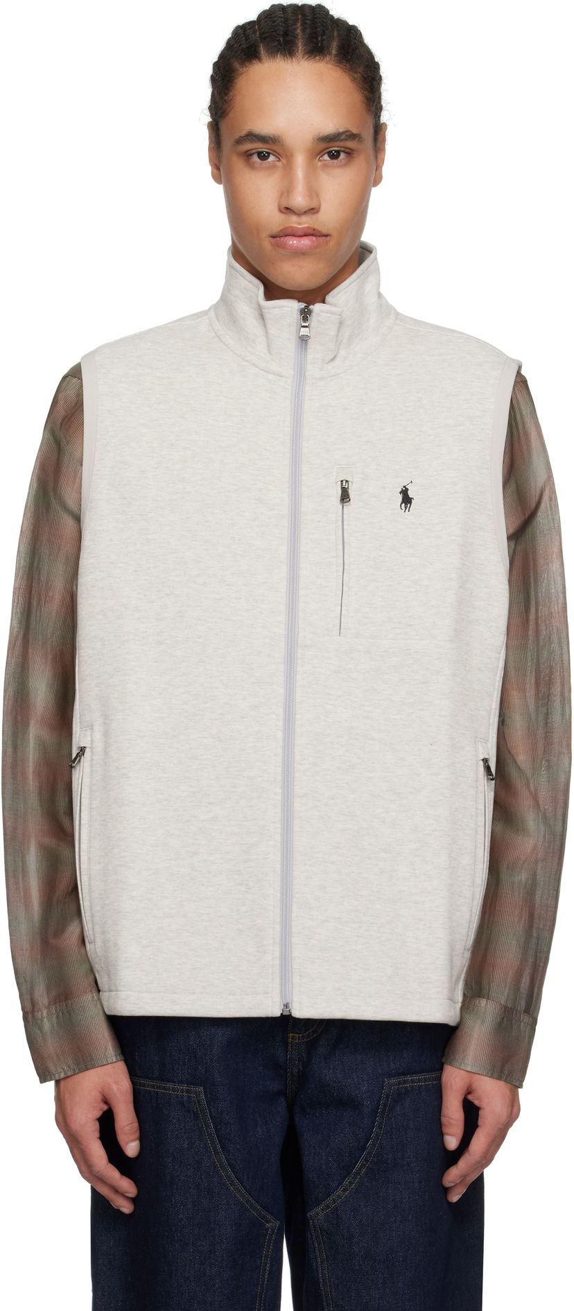 Liivi Polo by Ralph Lauren Polo Ralph Lauren Double-Knit Mock Neck Vest Harmaa | 710934621005