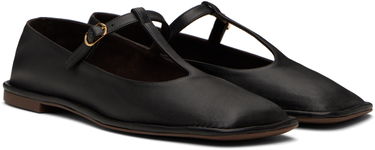 Tennarit ja kengät The Row The Row Square T-Strap Ballerina Flats Musta | F1599-SL3, 3