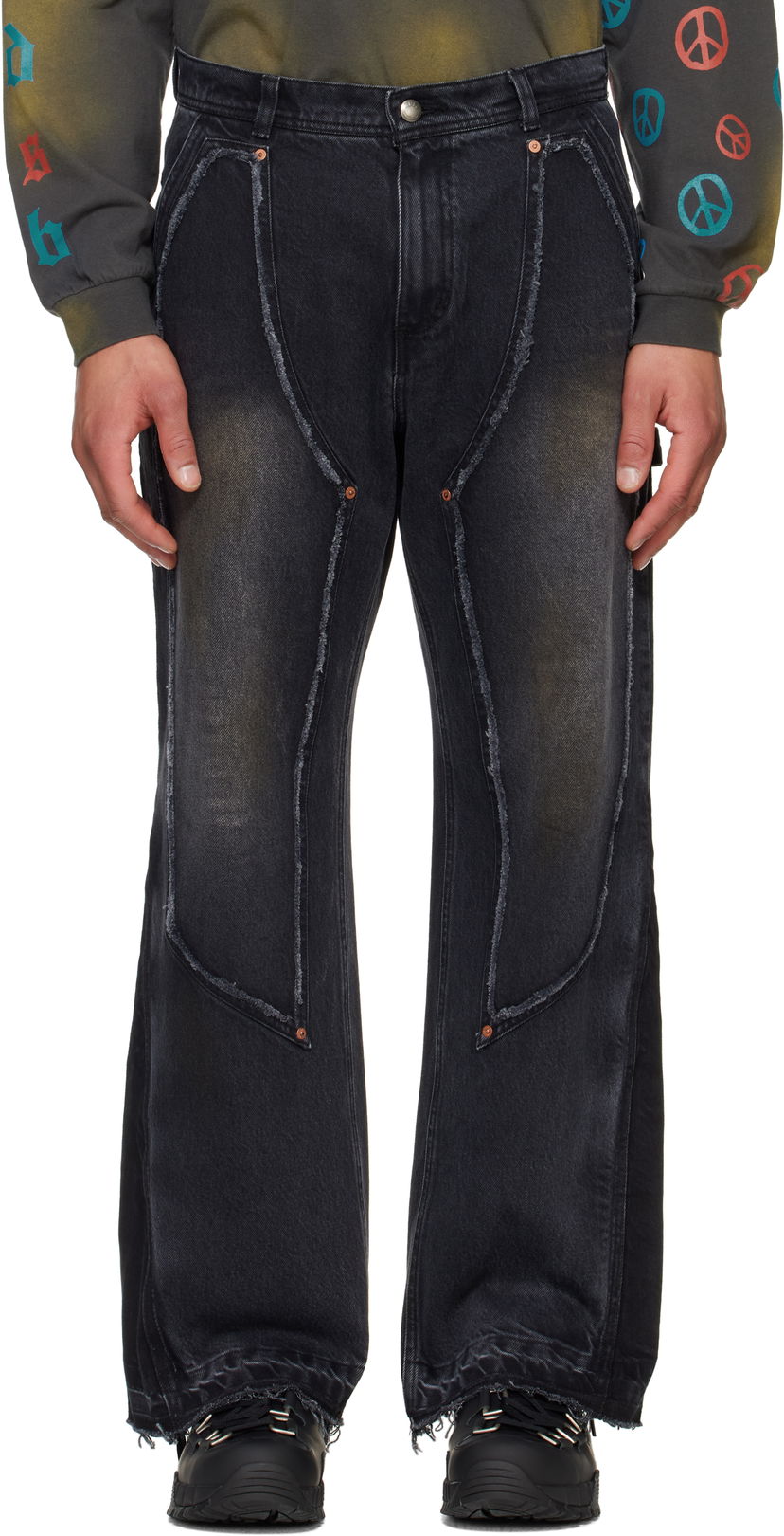 Jeans Andersson Bell Andersson Bell Rodeo Carpenter Wide Jeans Musta | apa792m