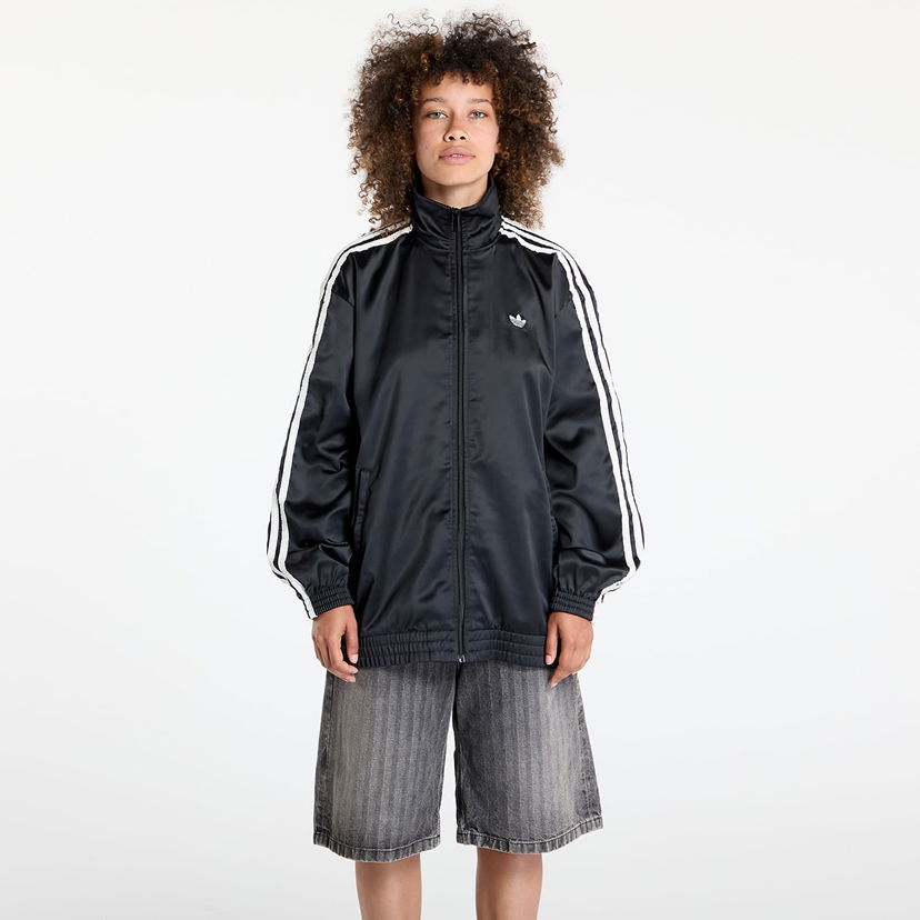Takki adidas Originals adidas Originals Satin Firebird Ruffle Track Jacket Musta | KC8810