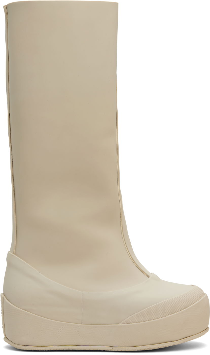 Vaatteet Ottolinger Ottolinger Rubber Tall Boots Beige | 2231330101