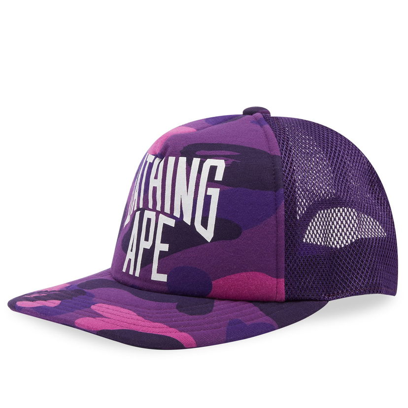 Korkki BAPE A Bathing Ape Colour Camo NYC Logo Mesh Cap Violetti | 001CPK301005M-PPL