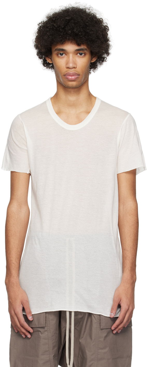 T-paita Rick Owens Basic T-Shirt Valkoinen | RU01D3251 UC