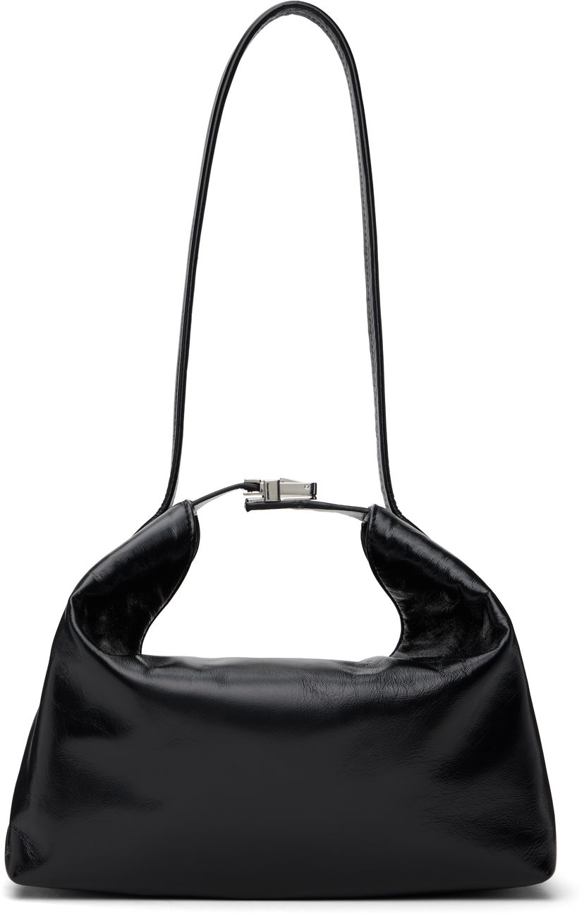 Käsilaukku BY FAR Bea Creased Leather Shoulder Bag Musta | MWBSB052LL002BK001PL
