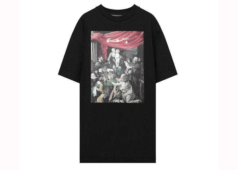 T-paita Off-White Caravaggio Painting T-shirt Black Musta | OMAA027E20JER0081010