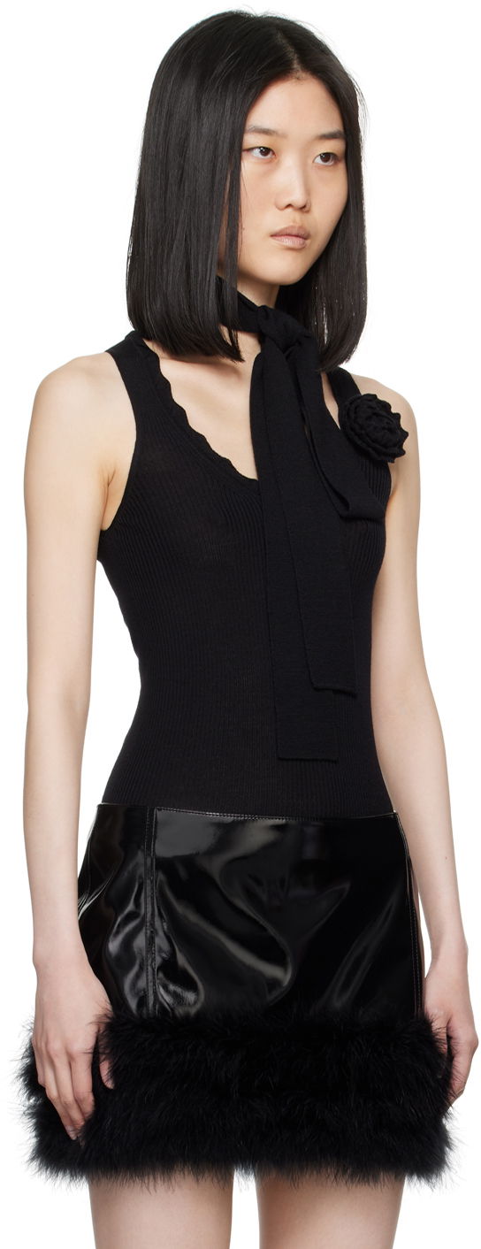 Tankkitoppi Blumarine Wool Knit Tank Top Musta | A422M505A, 1