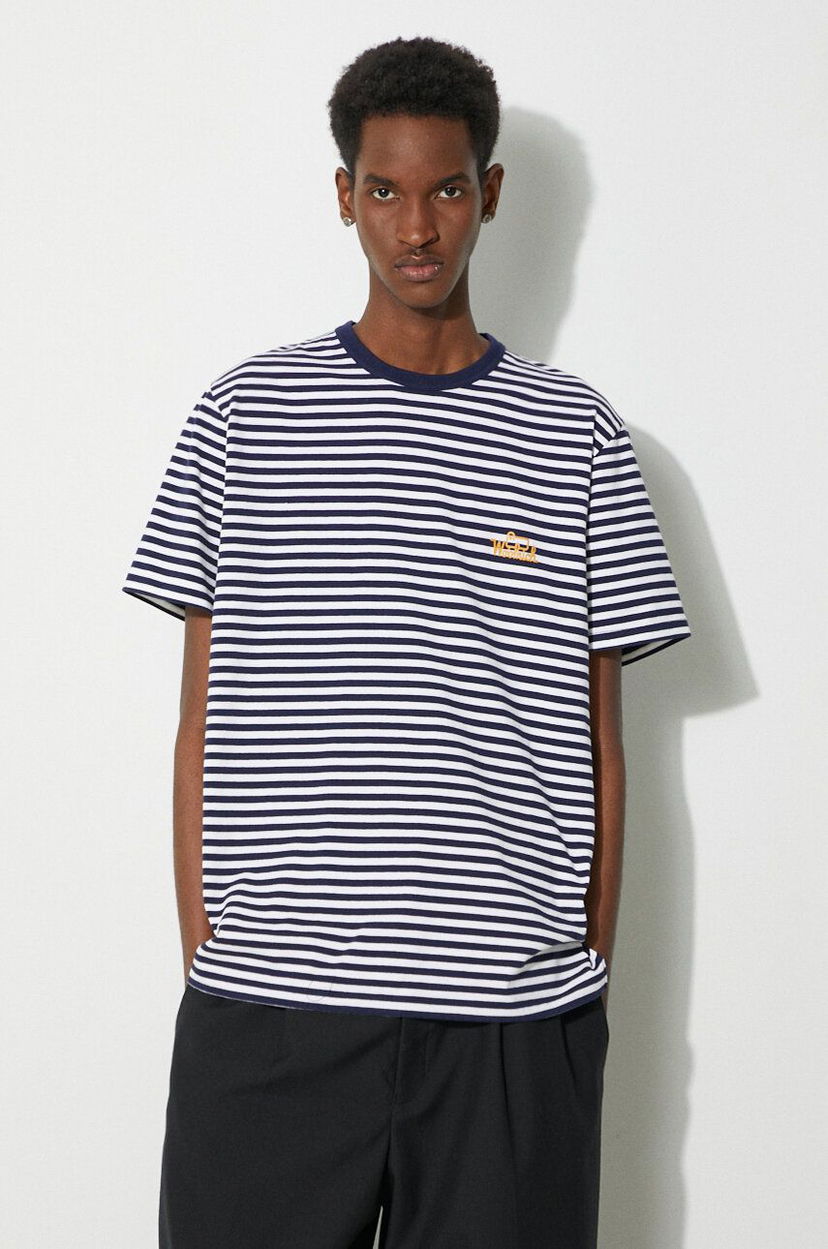 T-paita WOOLRICH Striped T-Shirt Sininen | CFWOTE0121MRUT3687