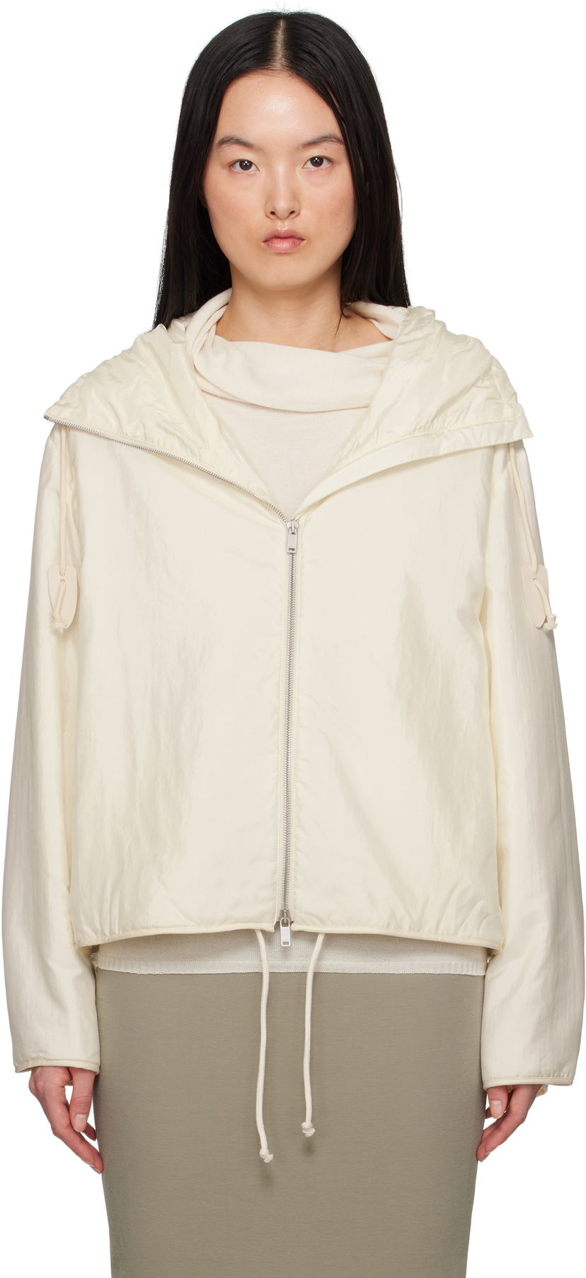 Tuulitakki Jil Sander Jil Sander Padded Hooded Jacket Valkoinen | J40SW0006_J70003