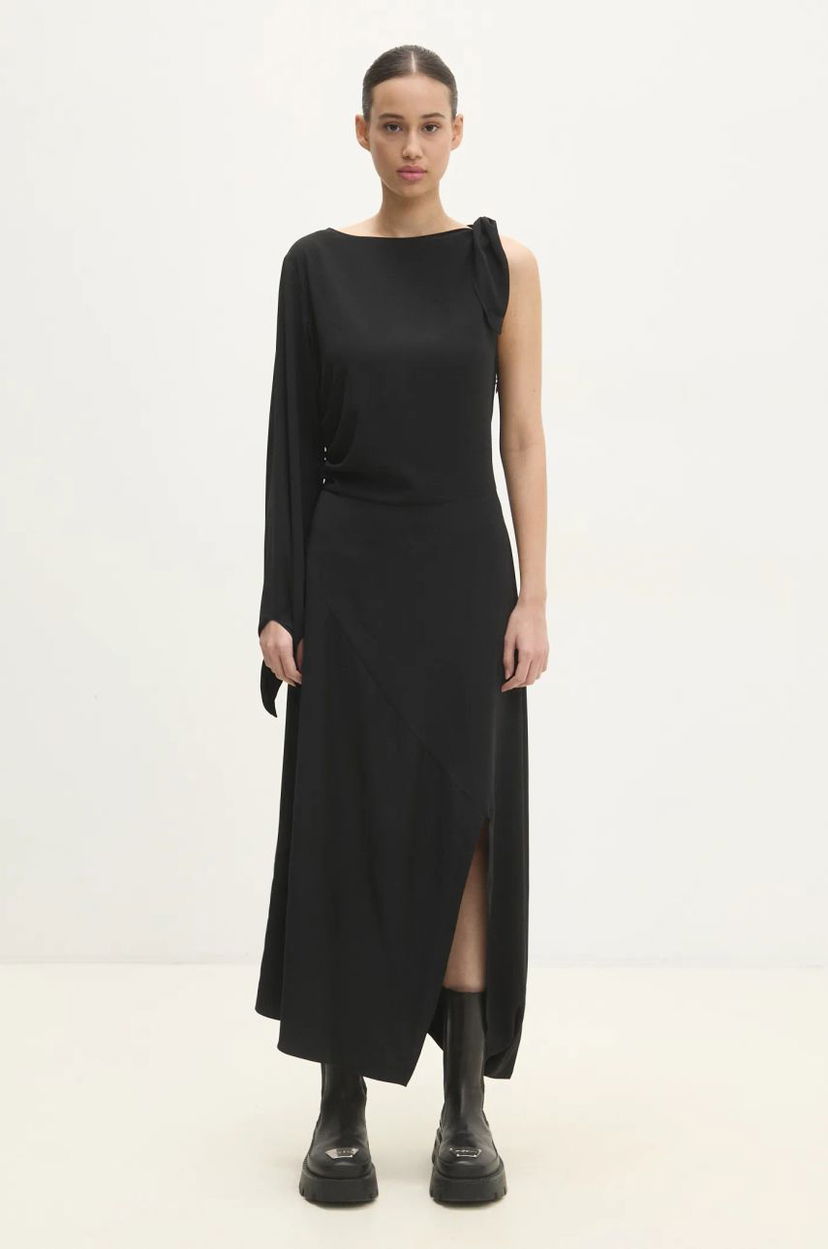 Mekko Samsoe Samsoe Samsoe Samsoe One-Sleeve Maxi Dress Musta | F24400148