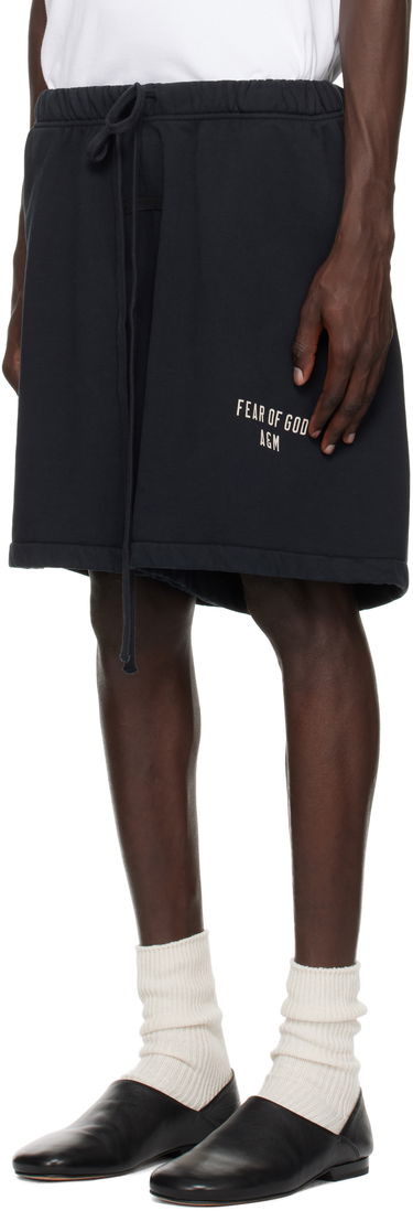 Shortsit Fear of God Essentials Heavy Fleece Soccer Shorts Musta | 160HO244310F, 3