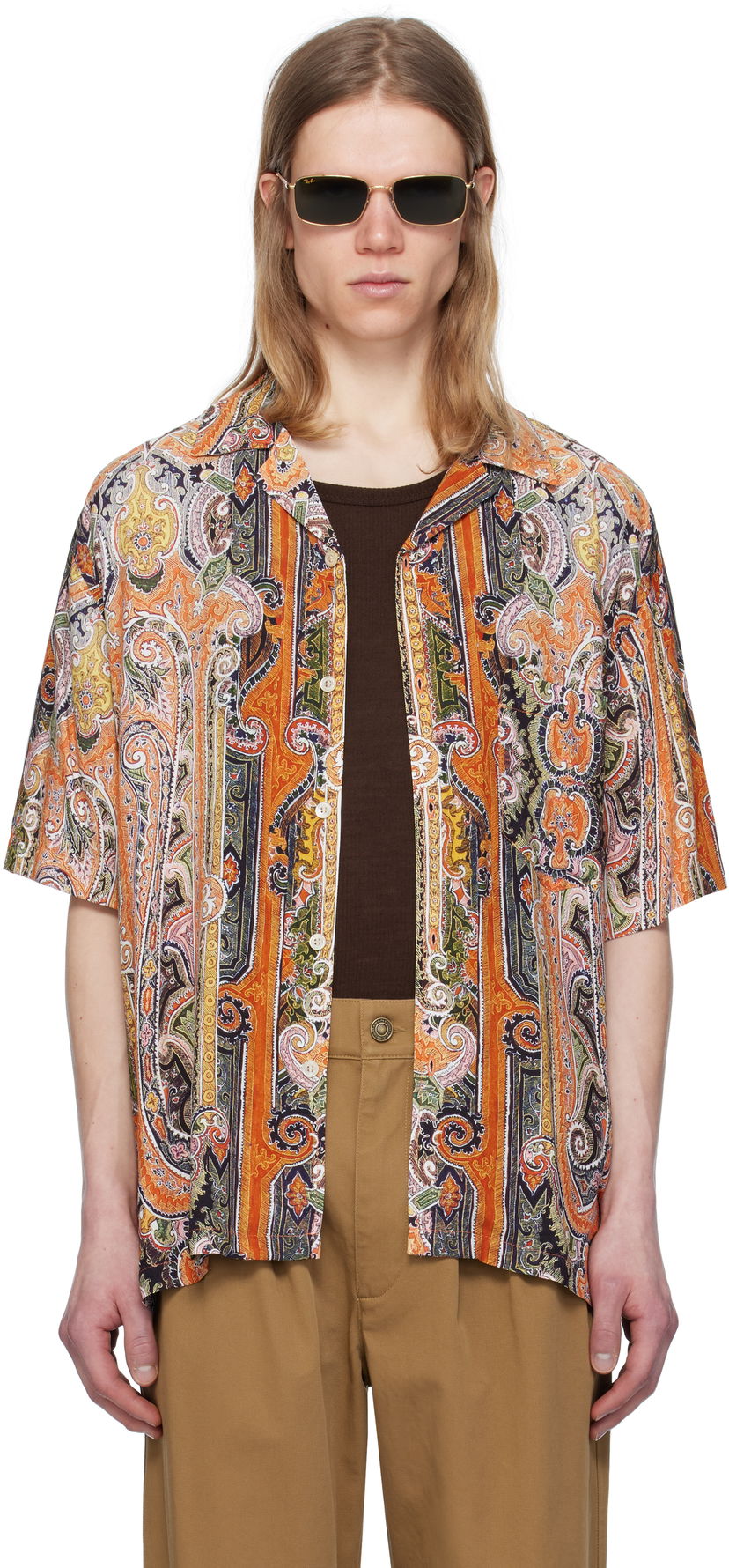 Paita ISABEL MARANT Isabel Marant Vazlo Paisley Shirt Oranssi | CH0236HA-C2I08H