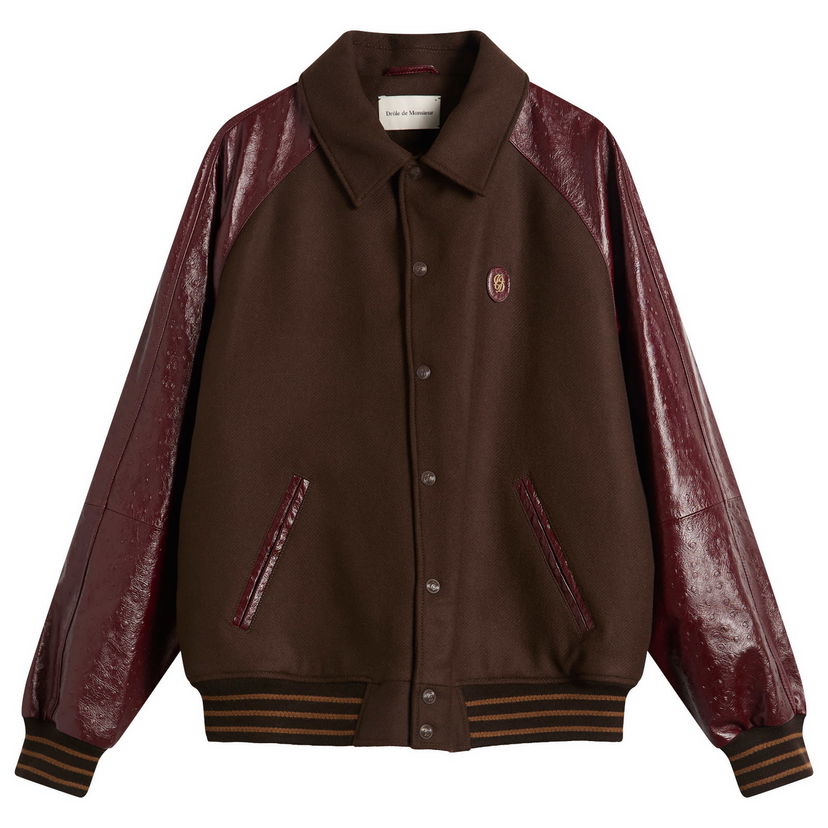 Bomber-takki Drôle de Monsieur Drole De Monsieur Wool and Leather Teddy Jacket Monivärinen | I-JT220-WV015-DBN