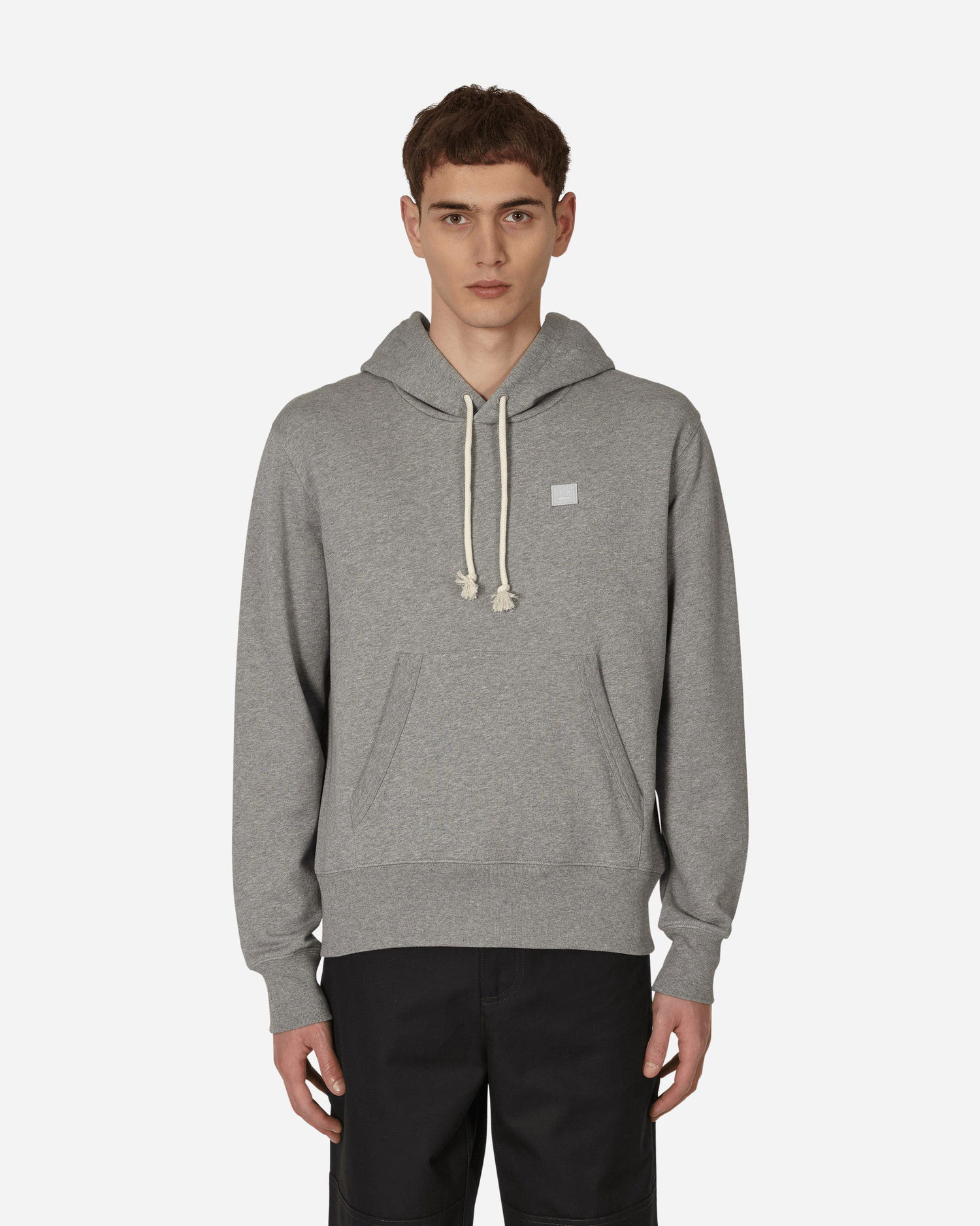 Huppari Acne Studios Face Logo Patch Hooded Sweatshirt Harmaa | CI0119- X92, 0