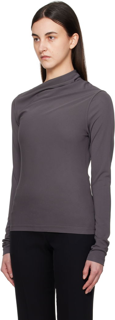 T-paita TOTEME TOTEME Draped Jersey T-Shirt Harmaa | 251-WRT4462-FB0162, 3