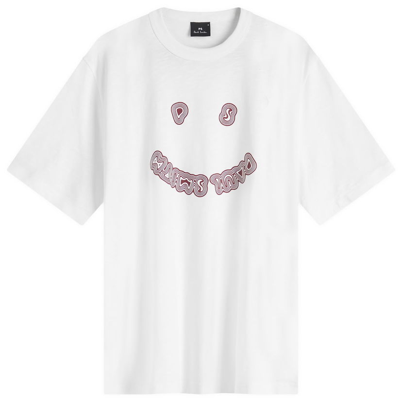 T-paita Paul Smith PS Happy T-Shirt, Size Large, by Paul Smith Valkoinen | M2R-204Z-PP5078-02