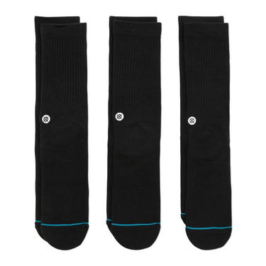 Sukat Stance Icon 3 Pack Socks Musta | M556D18ICP-BLK, 1