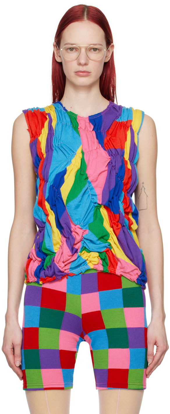 Tankkitoppi Comme des Garçons Multicolor Ruched Tank Top Monivärinen | GM-T025-051