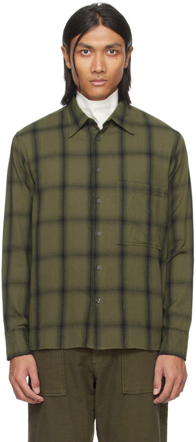 Paita Universal Works Universal Works Square Pocket Shirt Vihreä | P2927
