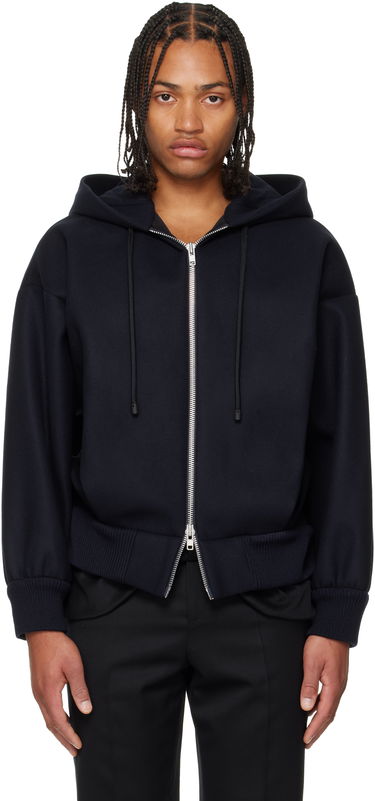 Bomber-takki Simone Rocha Simone Rocha Hooded Zip Bomber Jacket Tummansininen | 6145B 1265, 0
