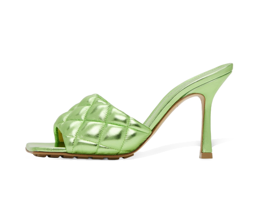 Tennarit ja kengät Bottega Veneta Padded Heeled Sandals "Green" Vihreä | 592015 V27M0