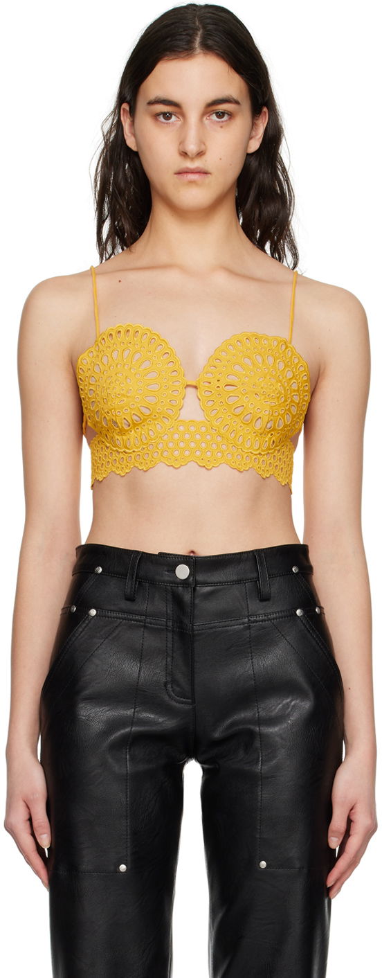 Rintaliivit Stella McCartney Stella McCartney Women's Scalloped Camisole Keltainen | 6T00593BU304