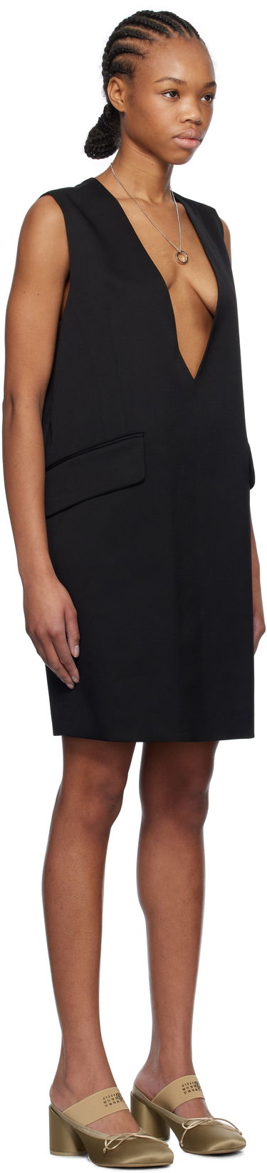 Mekko Maison Margiela Wool Minidress Musta | S52DA0046 M35153, 1