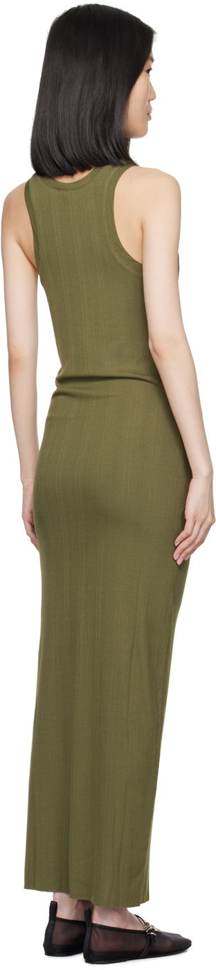 Mekko rag & bone Ribbed Round Neck Maxi Dress Vihreä | WAC24P3010NH10, 2