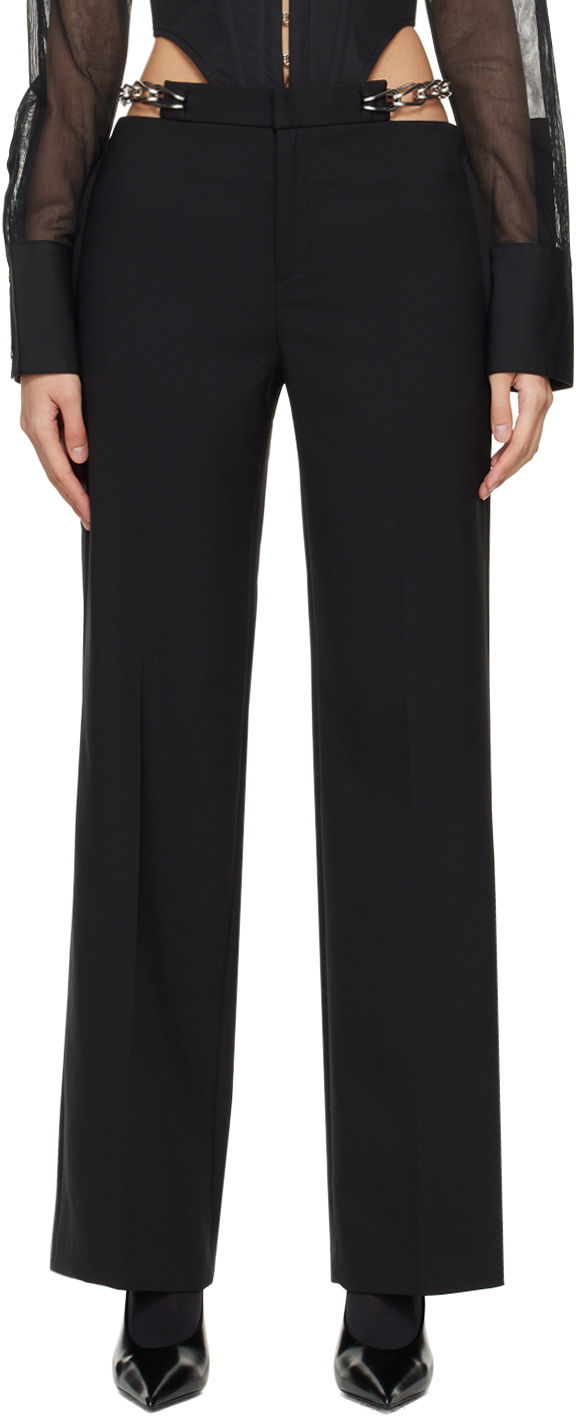 Housut Dion Lee Chain Link Detail Trousers Musta | C2181PS24