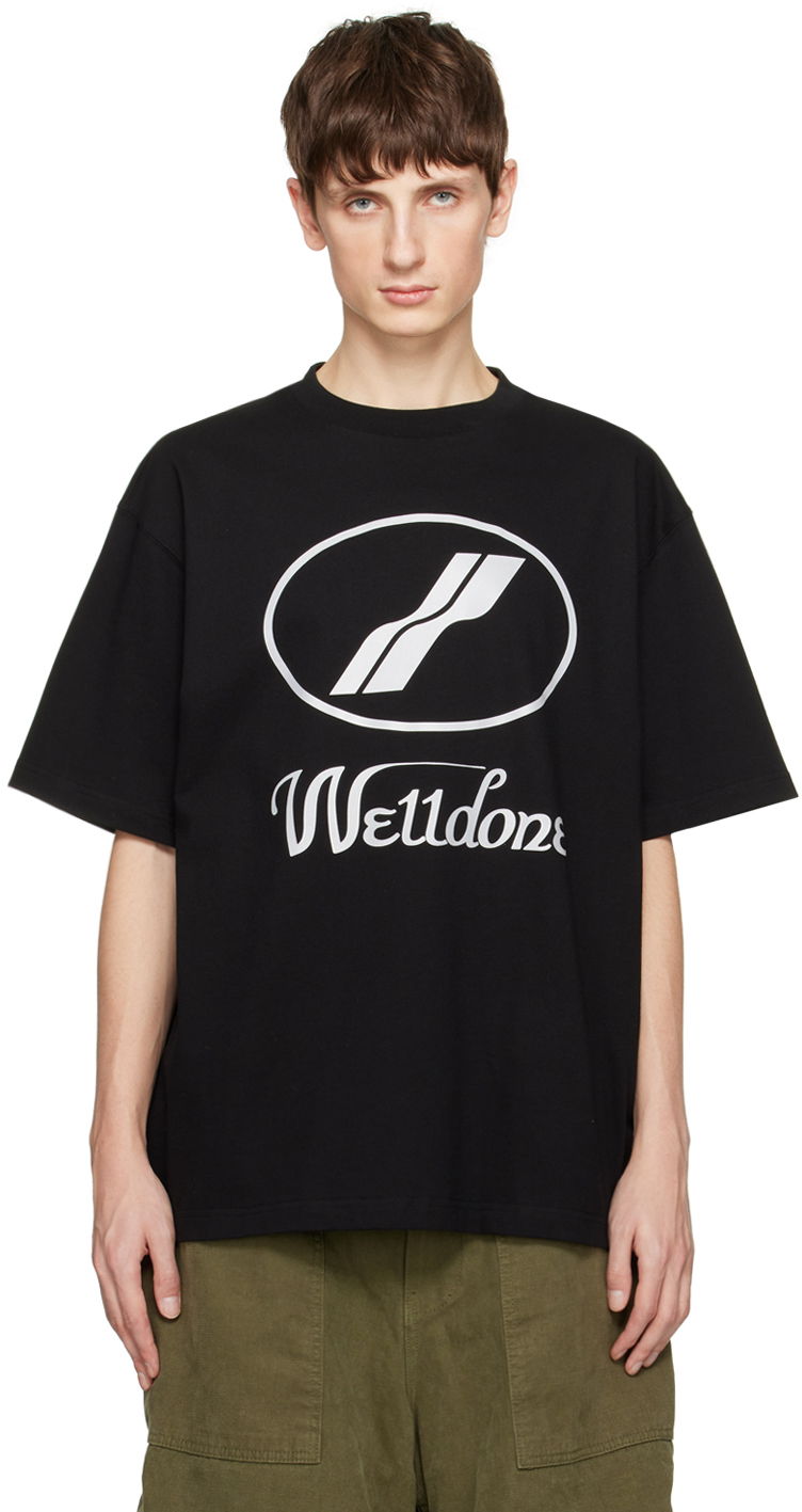 T-paita We11done Printed T-Shirt Musta | WD-TP5-19-930-BK