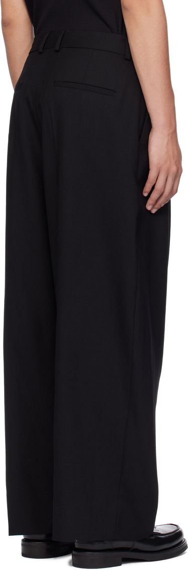 Housut Studio Nicholson Studio Nicholson Pull Wool Trousers Musta | PULL SNM - 1278, 2