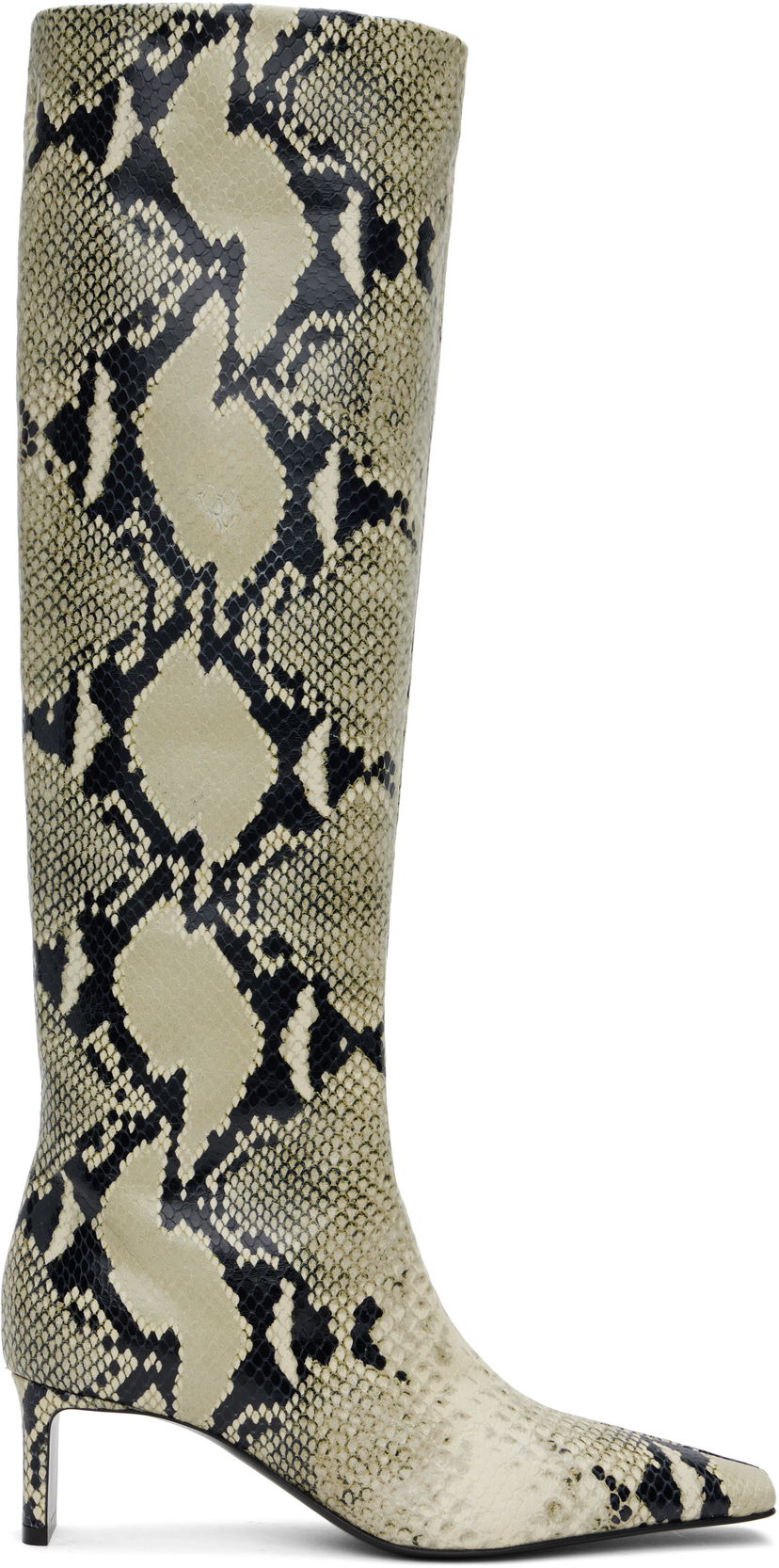 Tennarit ja kengät Khaite Snakeskin Patterned Knee-High Boots Beige | F1099-803