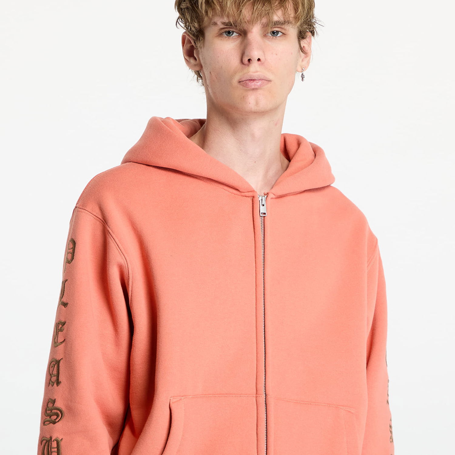 Huppari Pleasures Oe Zip Up Hoodie Rust Oranssi | P24F046 RUST, 1
