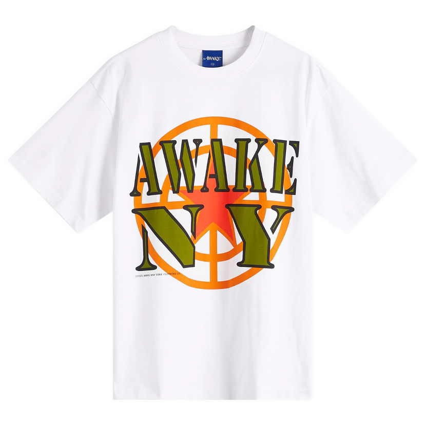 T-paita Awake NY Awake NY Crosshair Graphic T-Shirt, Size Large Valkoinen | AWK-SP25-TS002-WHT