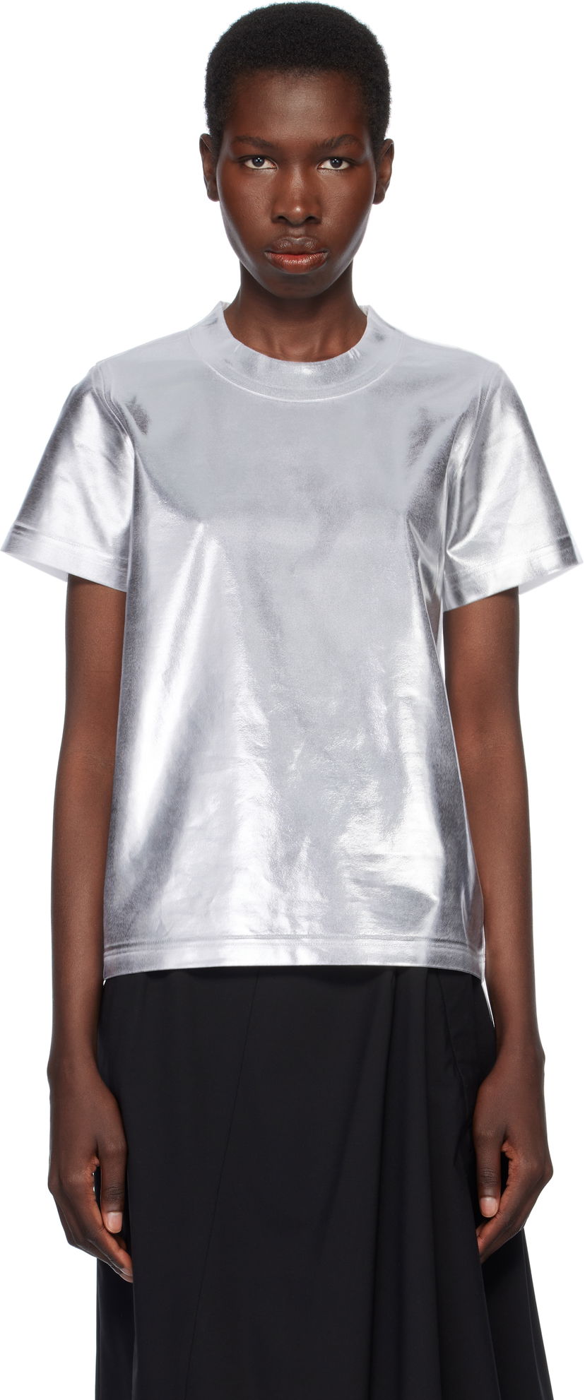 T-paita Junya Watanabe Junya Watanabe Hyper Density Jersey T-Shirt Metallinen | JO-T037-051