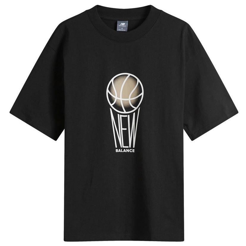T-paita New Balance Graphic Basketball T-Shirt Musta | MT44585-BK